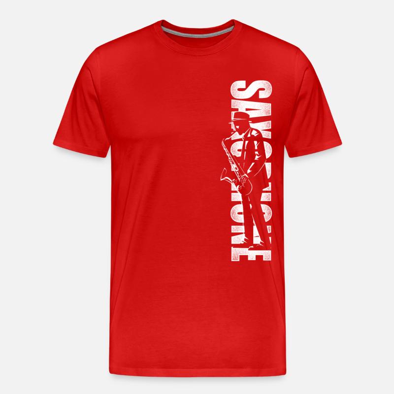 Saxophone Saxophone - Männer Premium Bio T-Shirt - Rot