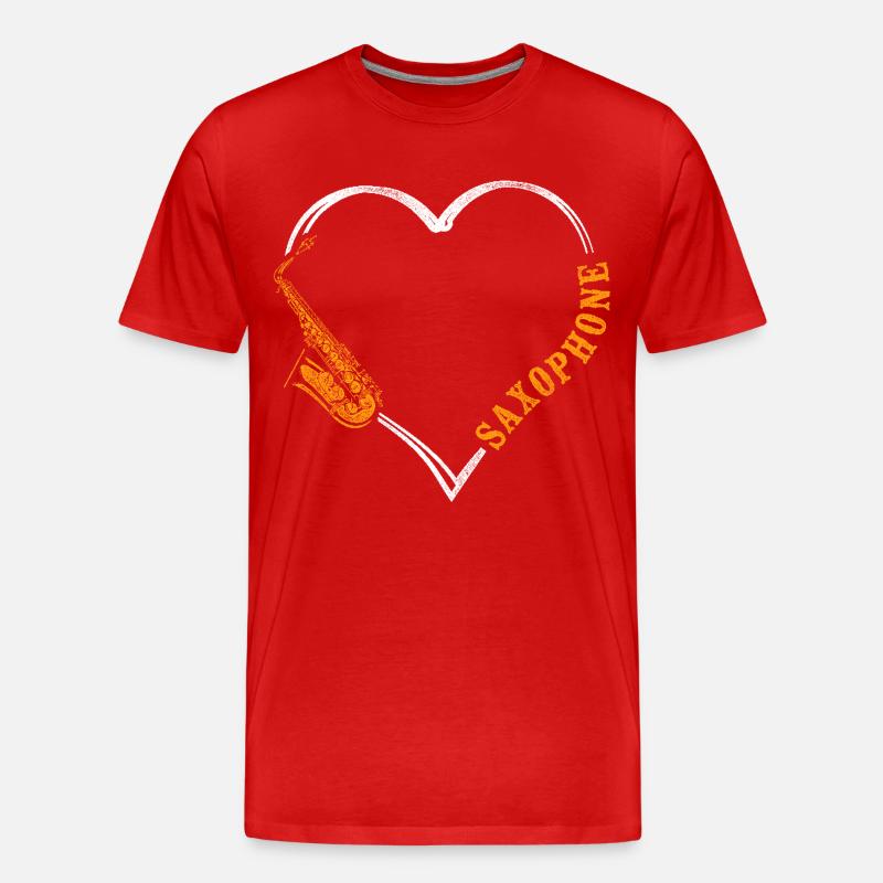 Saxophone Saxophone - Männer Premium Bio T-Shirt - Rot