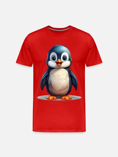 Pingouin mignon - T-shirt bio Premium Homme - rouge