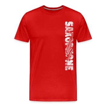 Saxophones Saxophones - T-shirt bio Premium Homme - rouge - Devant - Damien (186cm)