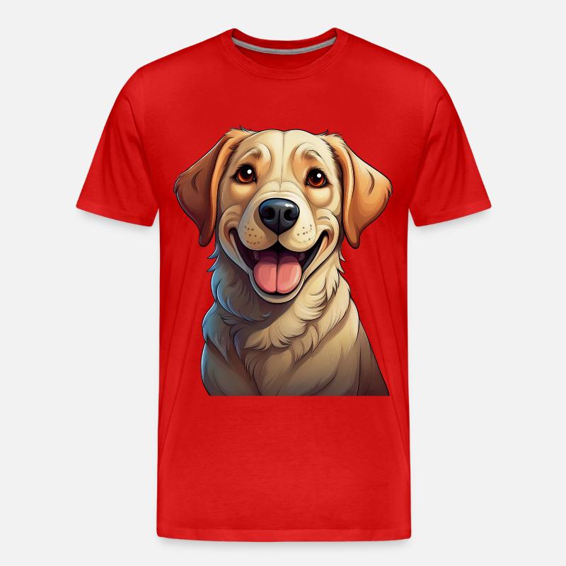 Labrador Retriever - Männer Premium Bio T-Shirt - Rot