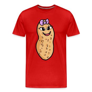 Cacahuète Cacahuètes Noix Enfant Enfants Drôle - T-shirt bio Premium Homme - rouge - Devant - Damien (186cm)