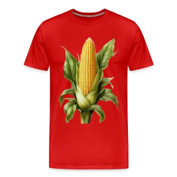 Illustration de maïs sur épi de maïs - T-shirt bio Premium Homme - rouge - Devant - Damien (186cm)
