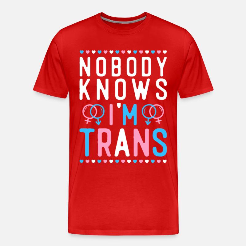 Transgender Trans LGBT Pride - Männer Premium Bio T-Shirt - Rot