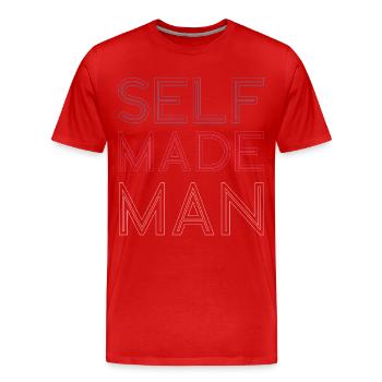 Fierté LGBT transgenre - T-shirt bio Premium Homme - rouge - Devant - Damien (186cm)