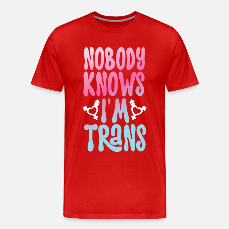 Transgender Trans LGBT Pride - Männer Premium Bio T-Shirt - Rot
