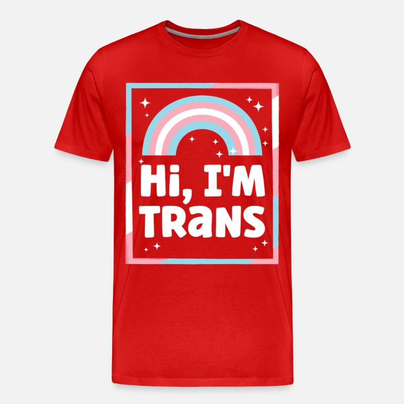 Transgender Trans LGBT Pride - Männer Premium Bio T-Shirt - Rot