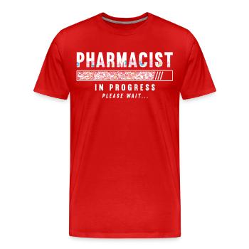 Technicien en pharmacie - T-shirt bio Premium Homme - rouge - Devant - Damien (186cm)