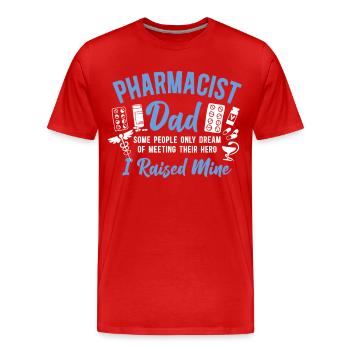 Pharmacy Tech Technician - Männer Premium Bio T-Shirt - Rot - Vorne - Damien (186cm)