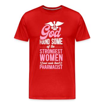 Pharmacy Tech Technician - Männer Premium Bio T-Shirt - Rot - Vorne - Damien (186cm)
