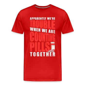 Technicien en pharmacie - T-shirt bio Premium Homme - rouge - Devant - Damien (186cm)