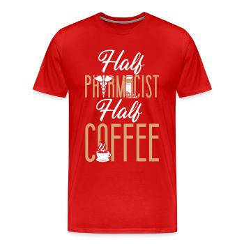 Technicien en pharmacie - T-shirt bio Premium Homme - rouge - Devant - Damien (186cm)