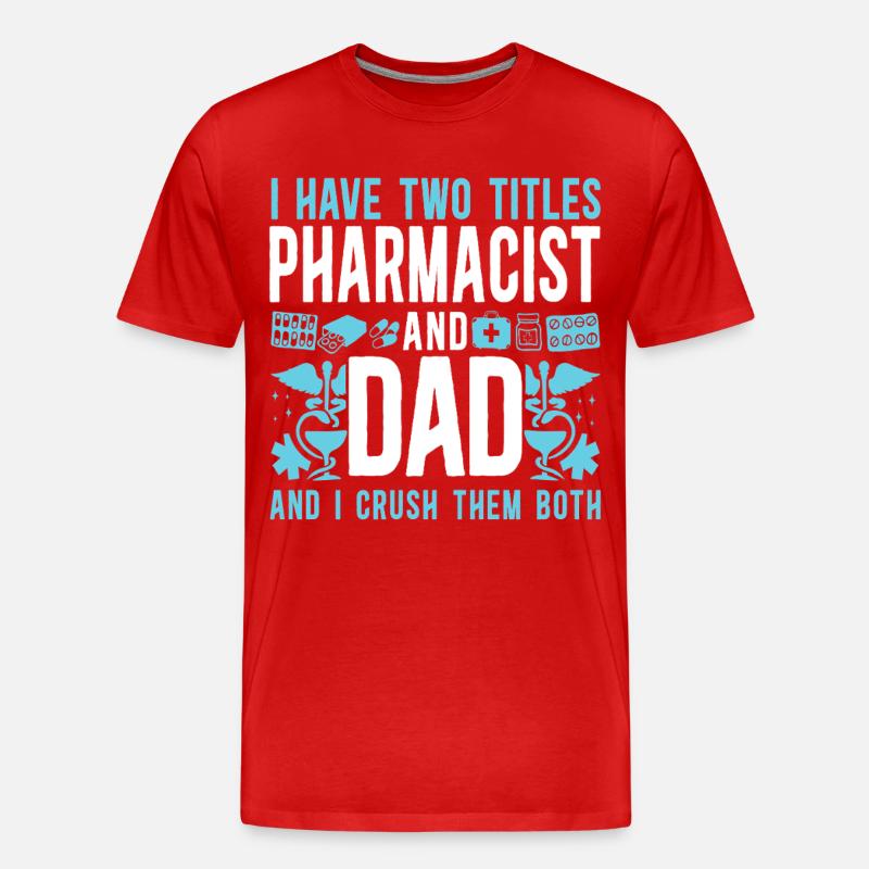 Pharmacy Tech Technician - Men's Premium Organic T-Shirt - red
