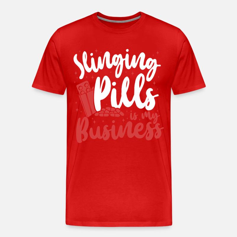 Pharmacy Tech Technician - Men's Premium Organic T-Shirt - red