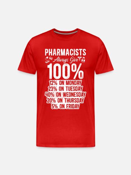 Pharmacy Tech Technician - Männer Premium Bio T-Shirt - Rot