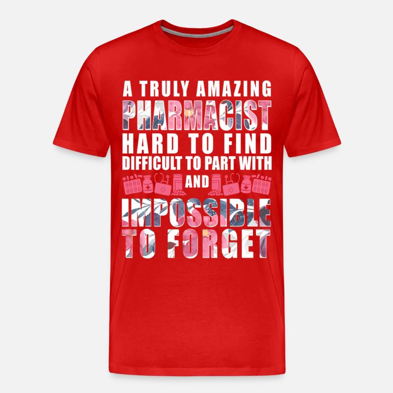 Pharmacy Tech Technician - Men's Premium Organic T-Shirt - red