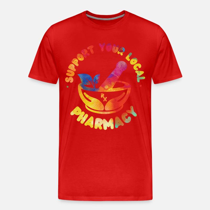 Pharmacy Tech Technician - Men's Premium Organic T-Shirt - red