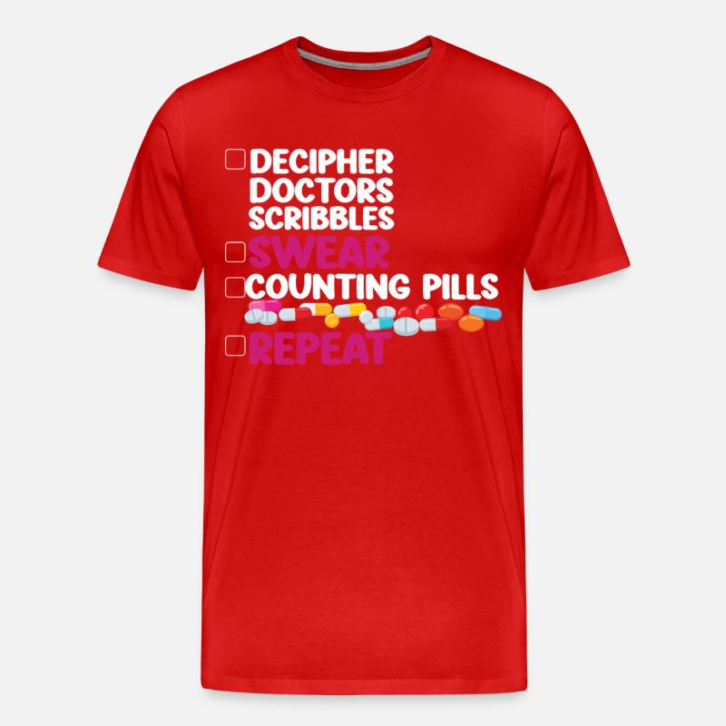 Pharmacy Tech Technician - Männer Premium Bio T-Shirt - Rot