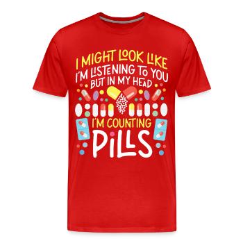 Pharmacy Tech Technician - Männer Premium Bio T-Shirt - Rot - Vorne - Damien (186cm)