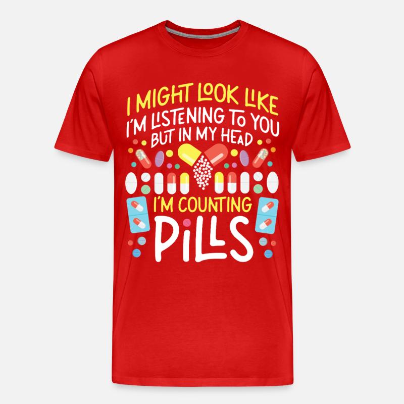 Pharmacy Tech Technician - Men's Premium Organic T-Shirt - red