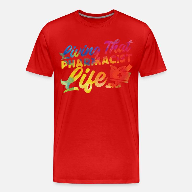 Pharmacy Tech Technician - Men's Premium Organic T-Shirt - red