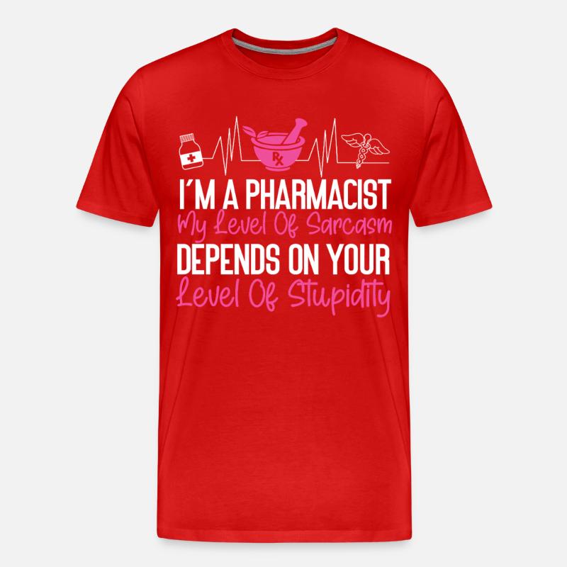 Pharmacy Tech Technician - Männer Premium Bio T-Shirt - Rot