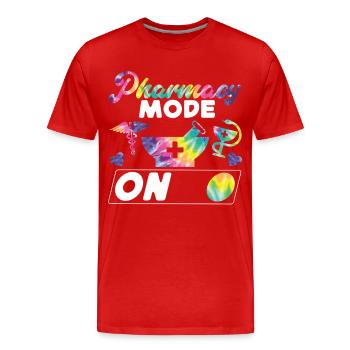 Technicien en pharmacie - T-shirt bio Premium Homme - rouge - Devant - Damien (186cm)