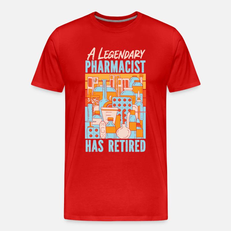 Pharmacy Tech Technician - Männer Premium Bio T-Shirt - Rot