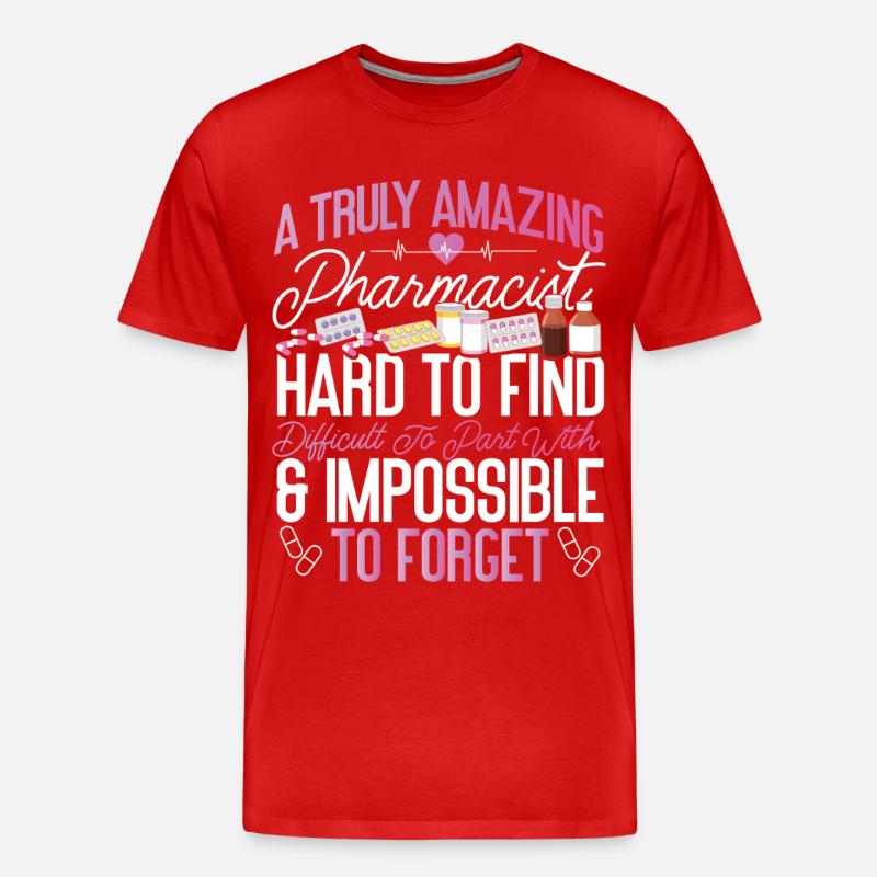 Pharmacy Tech Technician - Männer Premium Bio T-Shirt - Rot
