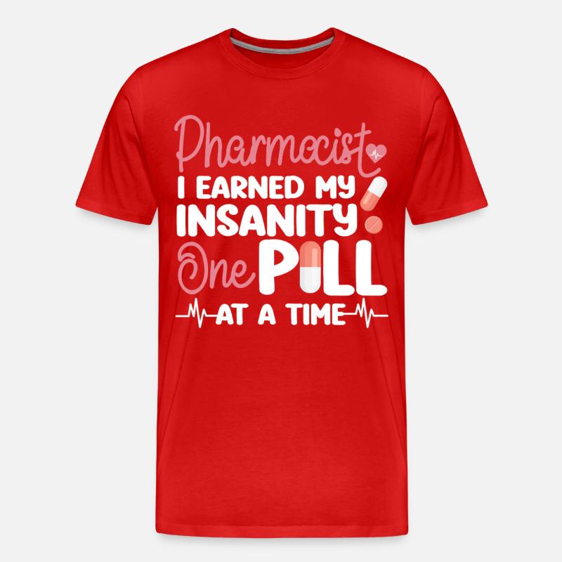 Pharmacy Tech Technician - Männer Premium Bio T-Shirt - Rot