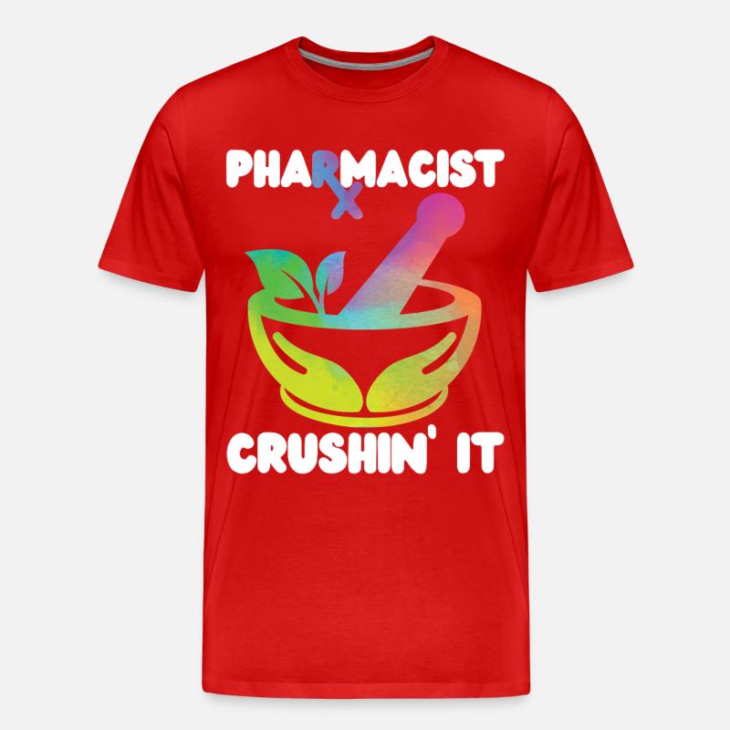 Pharmacy Tech Technician - Men's Premium Organic T-Shirt - red