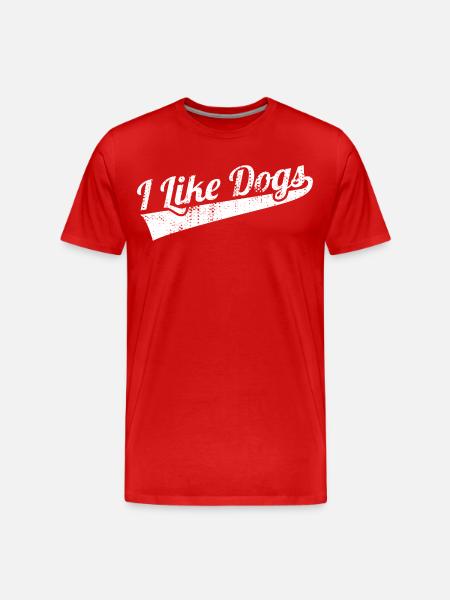 J’aime les chiens - T-shirt bio Premium Homme - rouge