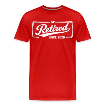 Legendärer ehemaliger Schlagzeuger, der noch im Rhythmus ist - Männer Premium Bio T-Shirt - Rot - Vorne - Damien (186cm)