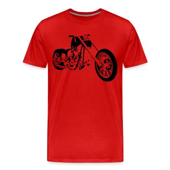 Chopper - Männer Premium Bio T-Shirt - Rot - Vorne - Damien (186cm)