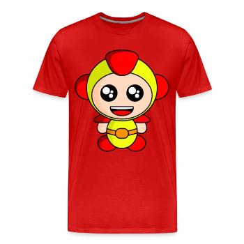 Astro Jaune - T-shirt bio Premium Homme - rouge - Devant - Damien (186cm)
