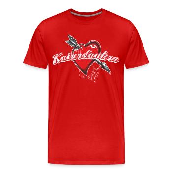 Kaiserslautern - T-shirt bio Premium Homme - rouge - Devant - Damien (186cm)