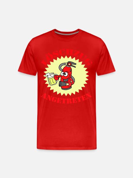 Löschzug angetreten - Männer Premium Bio T-Shirt - Rot