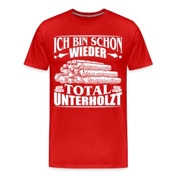 BOIS SAW BOINSAW CADEAU FOREST FÖRSTER PROFESSION - T-shirt bio Premium Homme - rouge - Devant - Damien (186cm)