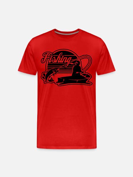 fishing - T-shirt bio Premium Homme - rouge