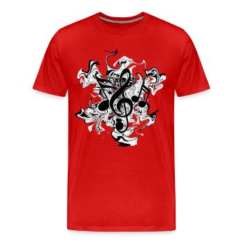 grades - T-shirt bio Premium Homme - rouge - Devant - Damien (186cm)