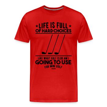 golf golf club golf - T-shirt bio Premium Homme - rouge - Devant - Damien (186cm)
