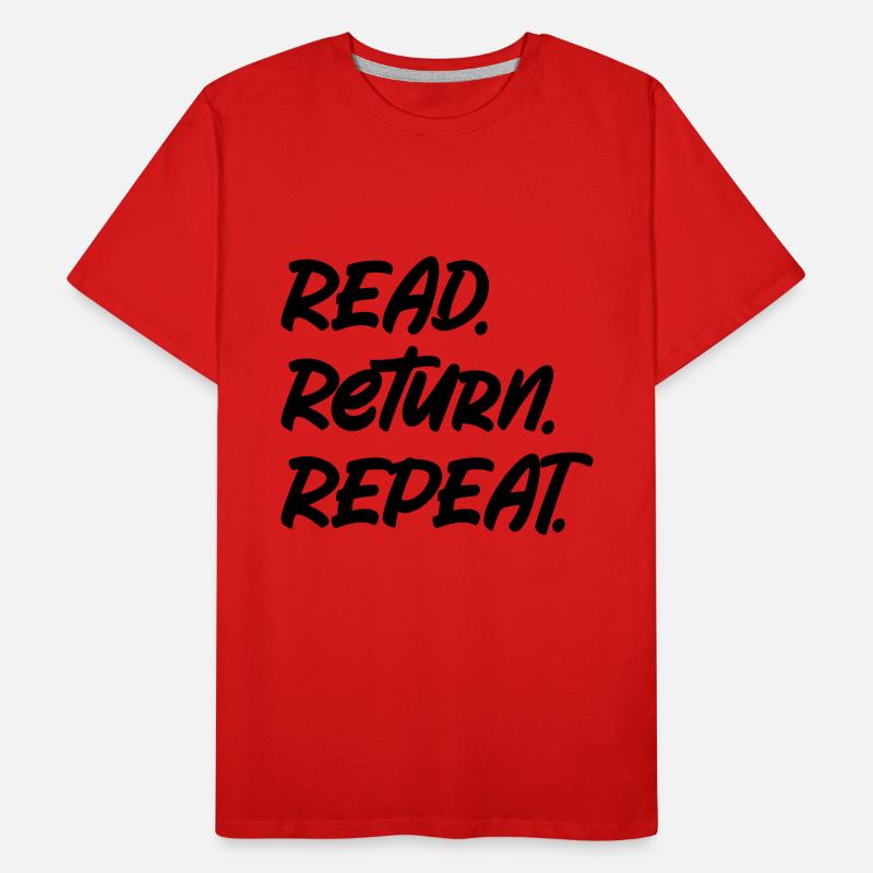 LIBRARY: Read Return Repeat Männer Premium Bio T-Shirt
