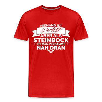 STERNZEICHEN STEINBOCK - Männer Premium Bio T-Shirt - Rot - Vorne - Damien (186cm)
