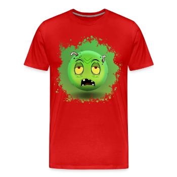 Zombiemoji - Men's Premium Organic T-Shirt - red - Front - Damien (186cm)