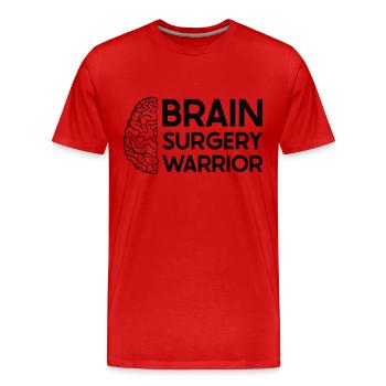Brain Surgery Joke Brain Surgery Awareness Gift - Men's Premium Organic T-Shirt - red - Front - Damien (186cm)