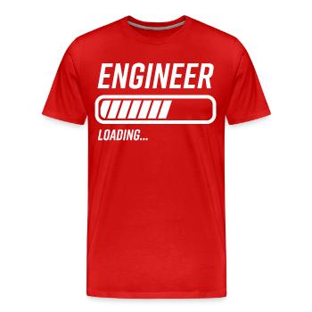 Engineer Loading Bar - Men's Premium Organic T-Shirt - red - Front - Damien (186cm)