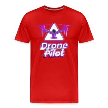 Drone Pilot Drone Pilot Drone Cadeau - T-shirt bio Premium Homme - rouge - Devant - Damien (186cm)