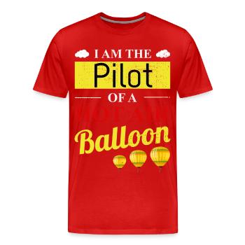 Montgolfière Montgolfière Pilote de montgolfière - T-shirt bio Premium Homme - rouge - Devant - Damien (186cm)