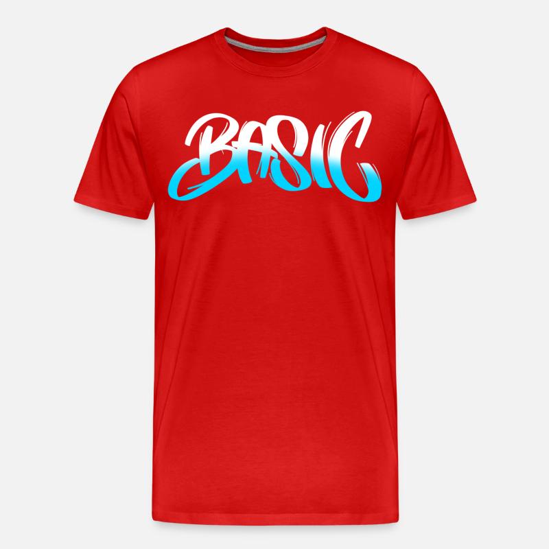 BASIC Graffiti Gradient - Männer Premium Bio T-Shirt - Rot