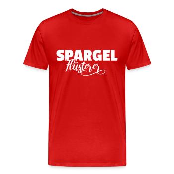 Spargelflüsterer Spargelflüsterin Vegan Gemüse - Männer Premium Bio T-Shirt - Rot - Vorne - Damien (186cm)
